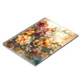 Custom Floral Watercolor Notebook Journal ノートブック (左側)