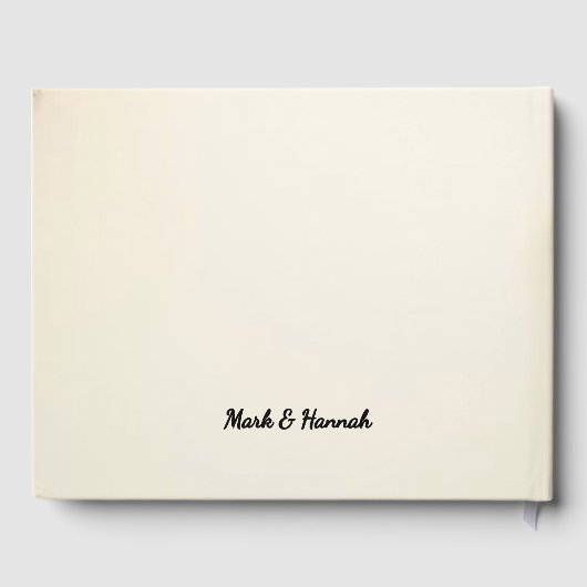 Custom Floral Wedding Celebration– Personalized  ゲストブック (裏面)