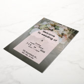 Custom Floral Wedding Invitation Personalized Mode 箔招待状 (回転した状態)