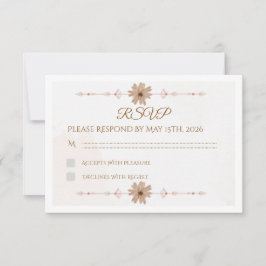 Custom Floral Wedding RSVP Card