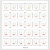 Custom Floral Wreath Wedding Sanitizer Hand Gel シール (シート)