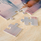 Custom Florence Duomo Cathedral Watercolor Skyline ジグソーパズル (側面)