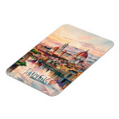 Custom Florence Duomo Cathedral Watercolor Skyline マグネット (左側)
