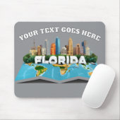 Custom Florida Map & Skyline - Personalized Text マウスパッド (マウス)