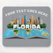 Custom Florida Map & Skyline - Personalized Text マウスパッド (正面)