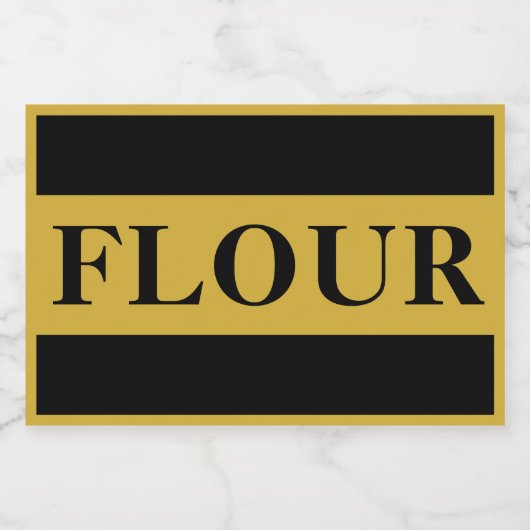 Custom FLOUR Storage Container Label for Kitchen フードラベル (シングルラベル)