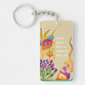 Custom Flower and girl  キーホルダー (正面)