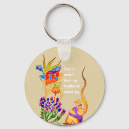 Custom Flower and girl  キーホルダー
