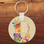 Custom Flower and girl  キーホルダー (裏面)