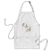 Custom flower crown apron, women's aprons スタンダードエプロン (正面)