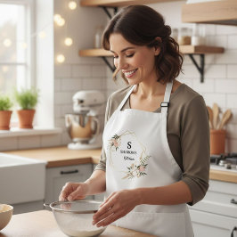 Custom flower crown apron, women's aprons スタンダードエプロン