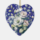 Custom flower design セラミックオーナメント (右)