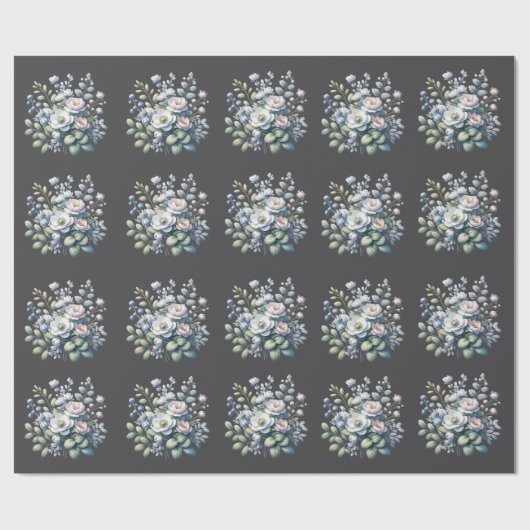 Custom flower design  ラッピングペーパー (フラット)