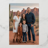 Custom Foil Christmas Card Editable Template Red 箔シーズンカード (裏面)