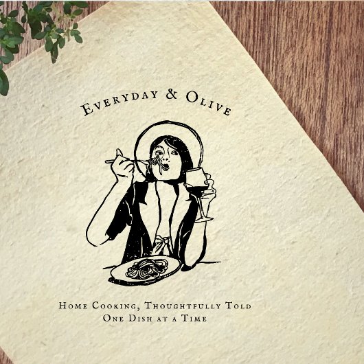 Custom Food Blogger Branding Rubber Stamp ラバースタンプ