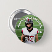 Custom Football Button High School Team Number 缶バッジ (正面&裏面)