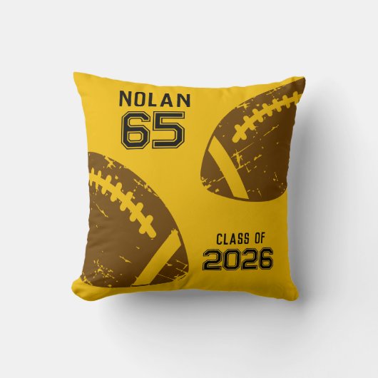 Custom Football Senior Player Number Class of クッション (正面)