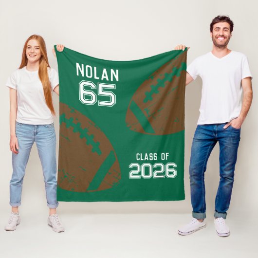 Custom Football Senior Player Number Class of フリースブランケット (インサイチュ)