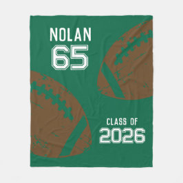 Custom Football Senior Player Number Class of フリースブランケット