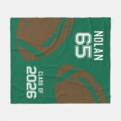 Custom Football Senior Player Number Class of フリースブランケット (正面(横))