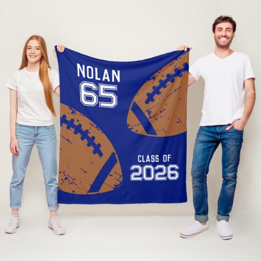 Custom Football Senior Player Number Class of フリースブランケット (インサイチュ)