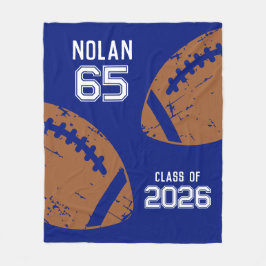 Custom Football Senior Player Number Class of フリースブランケット