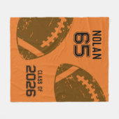 Custom Football Senior Player Number Class of フリースブランケット (正面(横))