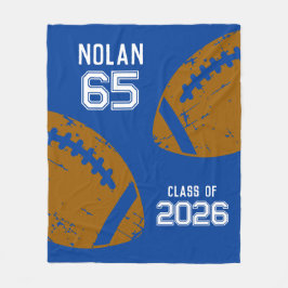 Custom Football Senior Player Number Class of フリースブランケット