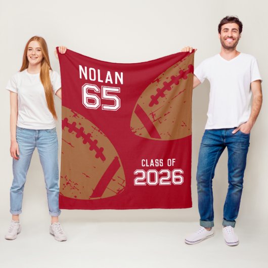 Custom Football Senior Player Number Class of フリースブランケット (インサイチュ)
