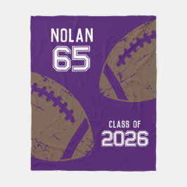 Custom Football Senior Player Number Class of フリースブランケット