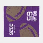 Custom Football Senior Player Number Class of フリースブランケット (正面(横))