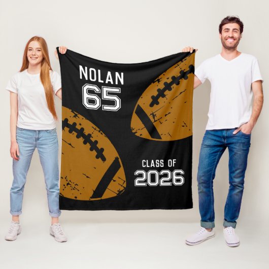 Custom Football Senior Player Number Class of フリースブランケット (インサイチュ)