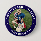 Custom Football Team Photo 缶バッジ (正面)