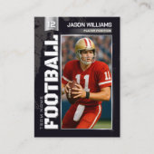 Custom Football Trading Card, Silver Power Player コーリングカード (正面)