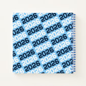 Custom for Brian Baby Blue & Navy Photo Graduation ノートブック (裏面)
