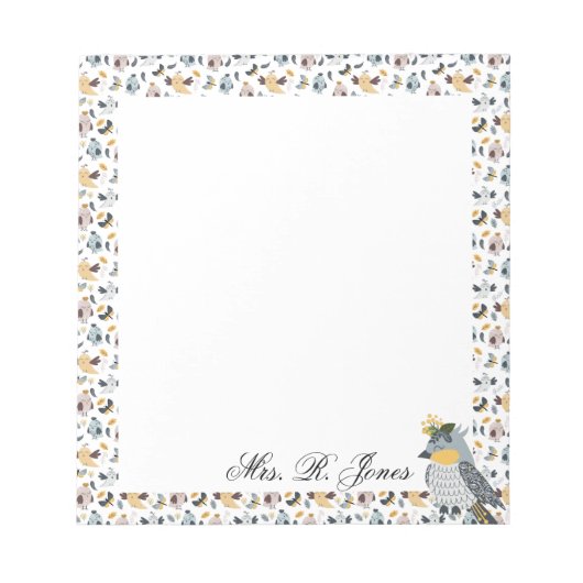 Custom For The Birds ノートパッド (正面)