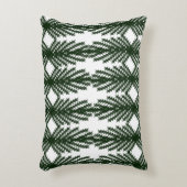 Custom Forest Green Pine Tree Abstract Pattern アクセントクッション (正面(垂直))