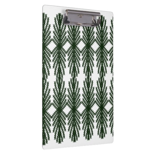 Custom Forest Green Pine Tree Abstract Pattern クリップボード (右)