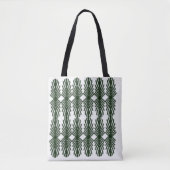 Custom Forest Green Pine Tree Abstract Pattern トートバッグ (正面)