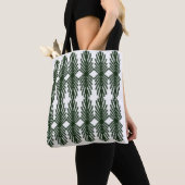 Custom Forest Green Pine Tree Abstract Pattern トートバッグ (クローズアップ)