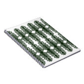 Custom Forest Green Pine Tree Abstract Pattern ノートブック (右側)