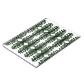 Custom Forest Green Pine Tree Abstract Pattern ノートブック (左側)