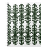 Custom Forest Green Pine Tree Abstract Pattern ノートブック (正面)