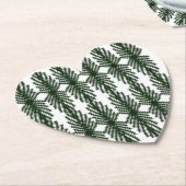 Custom Forest Green Pine Tree Abstract Pattern ペーパーコースター (アングル)