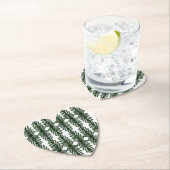 Custom Forest Green Pine Tree Abstract Pattern ペーパーコースター (インサイチュ)