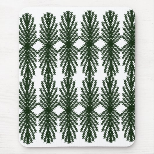 Custom Forest Green Pine Tree Abstract Pattern マウスパッド (正面)