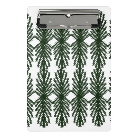 Custom Forest Green Pine Tree Abstract Pattern ミニクリップボード (正面)