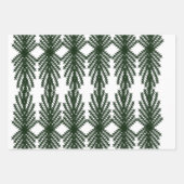 Custom Forest Green Pine Tree Abstract Pattern ラッピングペーパーシート (正面3)
