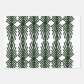 Custom Forest Green Pine Tree Abstract Pattern ラッピングペーパーシート (正面2)