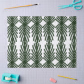Custom Forest Green Pine Tree Abstract Pattern 薄葉紙 (クラフト)